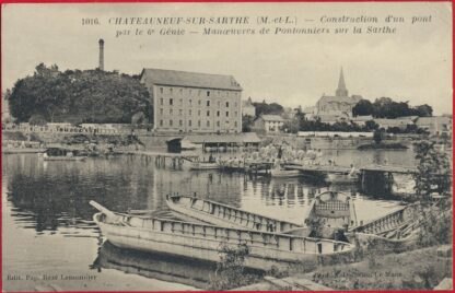 cpa-chateauneuf-sur-sarthe-construction-pont-6-regiment-genie-maneouvres-pontonniers-vs