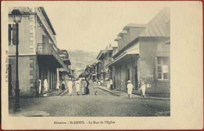 cpa-reunion-saint-denis-rue-eglise