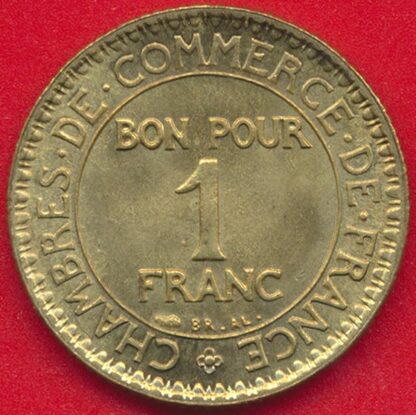 1 Franc Chambre de Commerce - 1922 – Image 2
