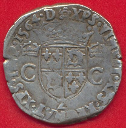 CHARLES IX - Teston du Dauphiné - 1564 Z – Image 2