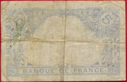 5 Francs - Bleu - 1915 – Image 2