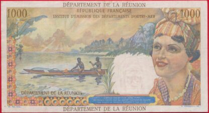 Réunion - 20 Nouveaux francs sur 1000 Francs – Image 2