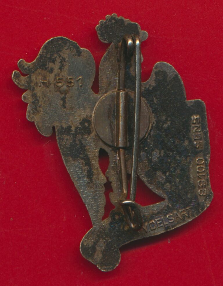 Insigne 67e Régiment d'Infanterie, écu bleu foncé, Delsart épingle