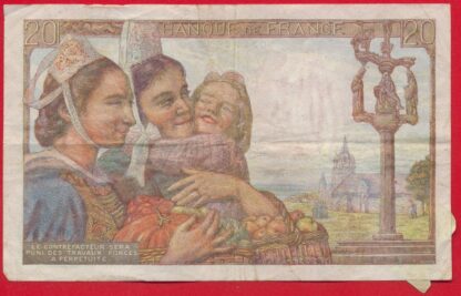 20 Francs - Pêcheur - 1942 - Satirique - Hitler – Image 3