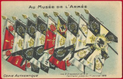 cpa-au-musee-armee-drapeaiux-pris-ennemi-janvier-1915