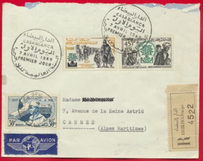 letttre-premier-jour-1950-casablanca