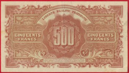 500 Francs - Marianne -1945 – Image 2
