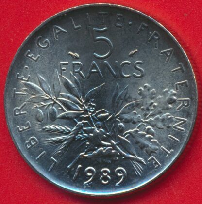 5 Francs - Semeuse - 1989 – Image 2