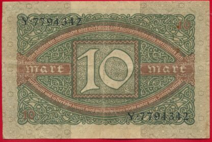 ALLEMAGNE - 10 Mark - 1920 – Image 2