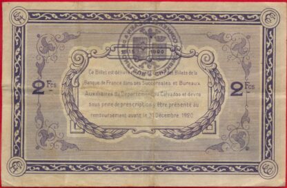 Caen et Honfleur - 2 Francs Chambre de commerce – Image 2