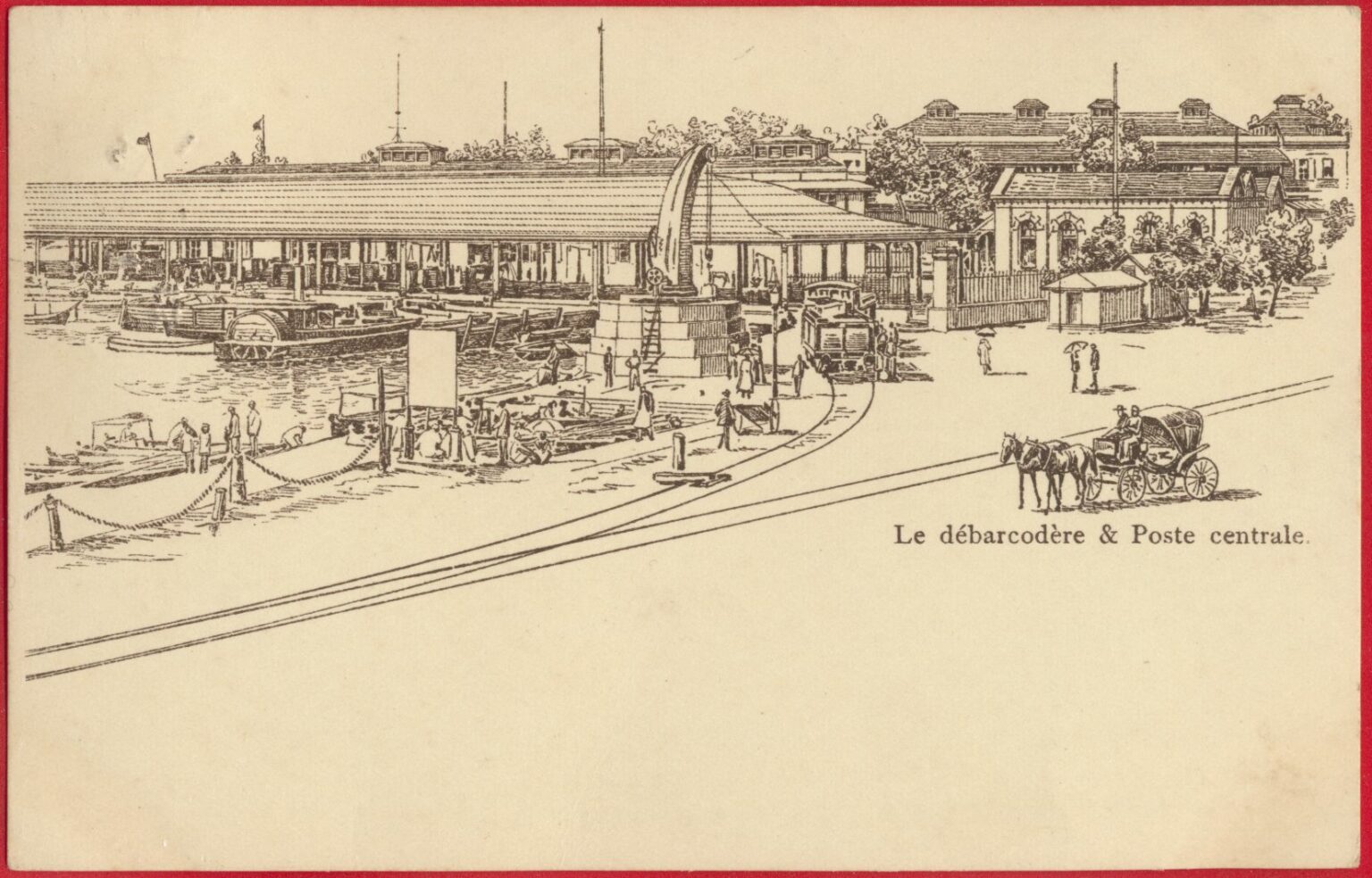 7,00€ : CPA Ile Maurice - Le débarcadère & Poste centrale
