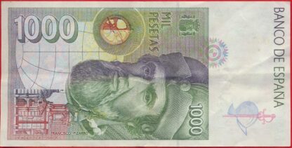 ESPAGNE - 1000 Pesetas - 1992 – Image 2