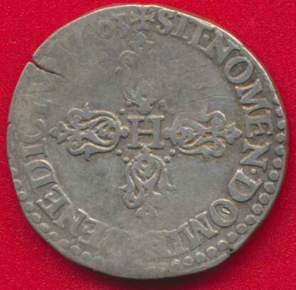 HENRI IV - 1/2 Franc  - 1603 - Rouen – Image 2