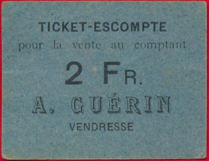 Vendresse - Lot Tickets-Escompte - A Guérin – Image 2