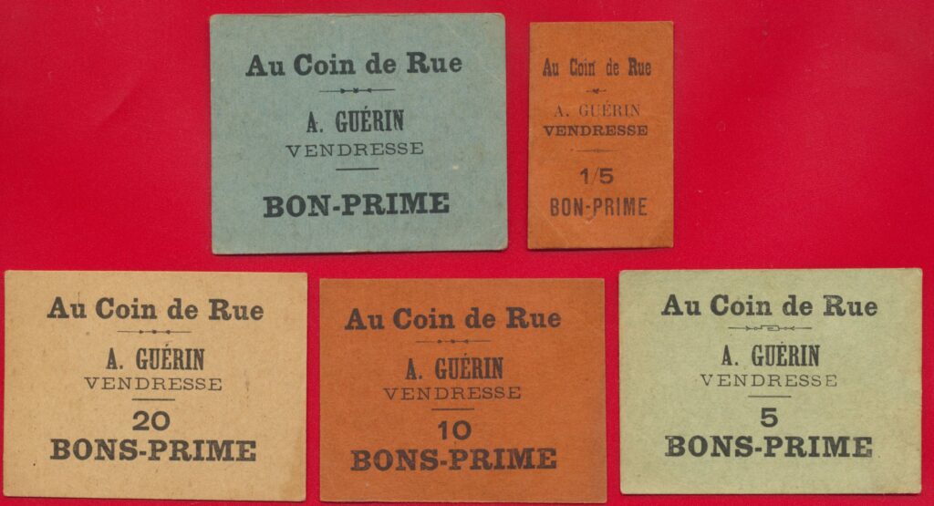Vendresse - Lot Bons-prime - A Guérin - FDCollector