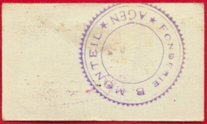 Agen - Lot de billets de Prisonniers - Fonderie B Monteil - Agen – Image 3