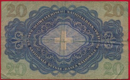 SUISSE - 20 Francs - 1946 – Image 2