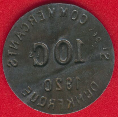 Dunkerque  - Société des Commerçants - 10 Centimes - 1920 – Image 2