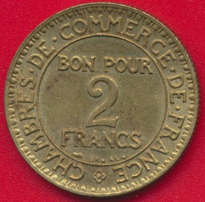 2 Franc - Chambre de Commerce -1922 – Image 2
