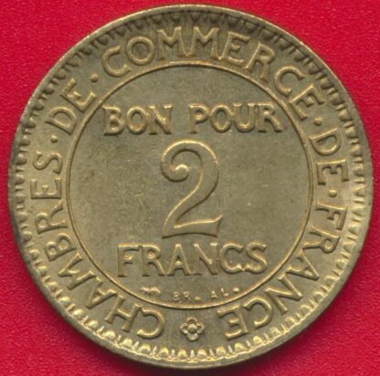 2 Franc - Chambre de Commerce -1923 – Image 2