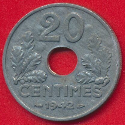 20 Centimes - 1942 – Image 2