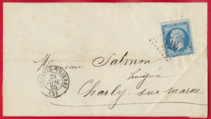 Lettre 1863 - Château-Thierry - 20 C  Napoléon III – Image 2