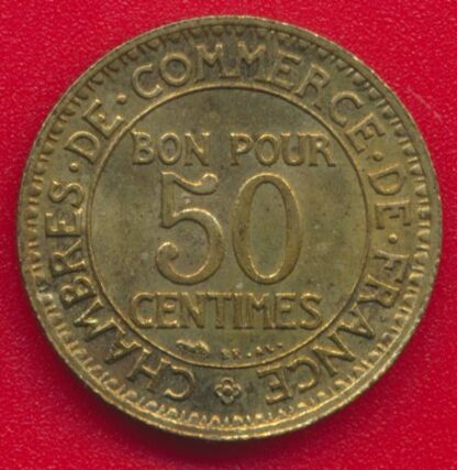 50 Centimes Chambre de Commerce 1926 – Image 2