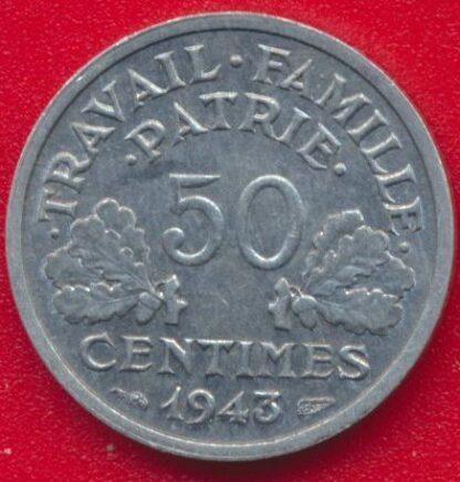 50 Centimes - Francisque - 1943 B – Image 2