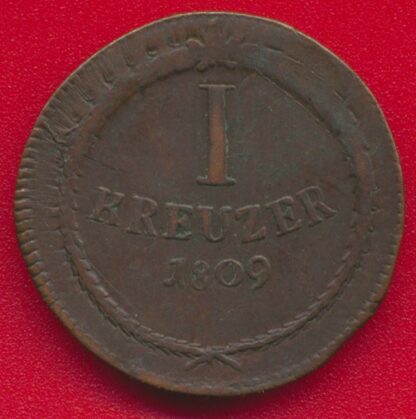 ALLEMAGNE - Baden - Kreuzer - 1809 – Image 2