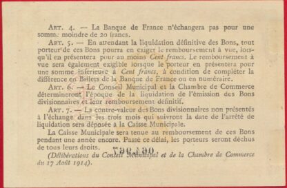 Rouen - 2 Francs Chambre de commerce - 1916 – Image 2