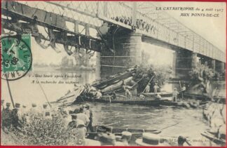 cpa-catastrophe-pont-ce-1907-heure-apres-accident-victimes