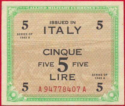 italie-5-lire-armed-military-curreny-1943-8407