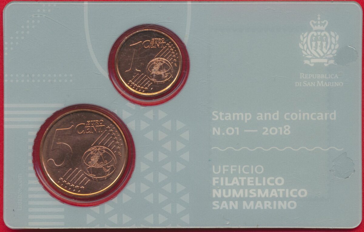 plaque-saint-marin-san-marino-1-cent-5-2018 coioncard