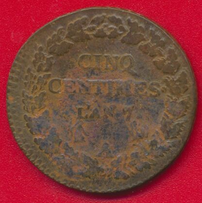 Fautée - 5 Centimes Dupré An 7 A – Image 3