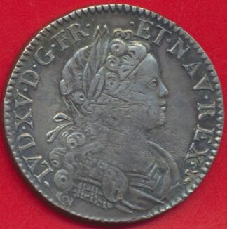 louis-xv-ecu-france-navarre-1718-b-rouen