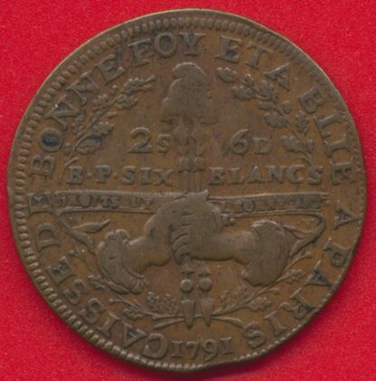 Caisse de Bonne Foi - 6 Blancs ou 2 Sols 6 Deniers - 1791 – Image 2