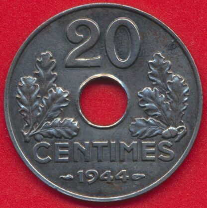 20 Centimes - Fer 1944 – Image 2
