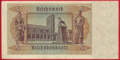ALLEMAGNE - 5 Reichsmark - 1942 – Image 2