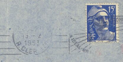 Lettre avec Cachet Première Liaison Aérienne PARIS-DAKAR - 1953 – Image 2