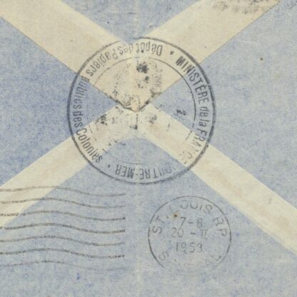Lettre avec Cachet Première Liaison Aérienne PARIS-DAKAR - 1953 – Image 4