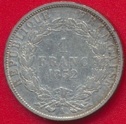 Louis-Napoléon Bonaparte - 1 Franc 1852 Paris – Image 2