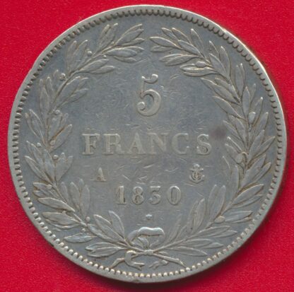 Louis-Philippe - 5 Francs - 1830 A – Image 2
