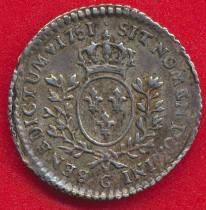 Louis XV - 1/20 Ecu au bandeau - 1751 Poitiers – Image 2