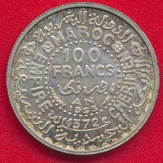maroc-100-francs--1372-1953