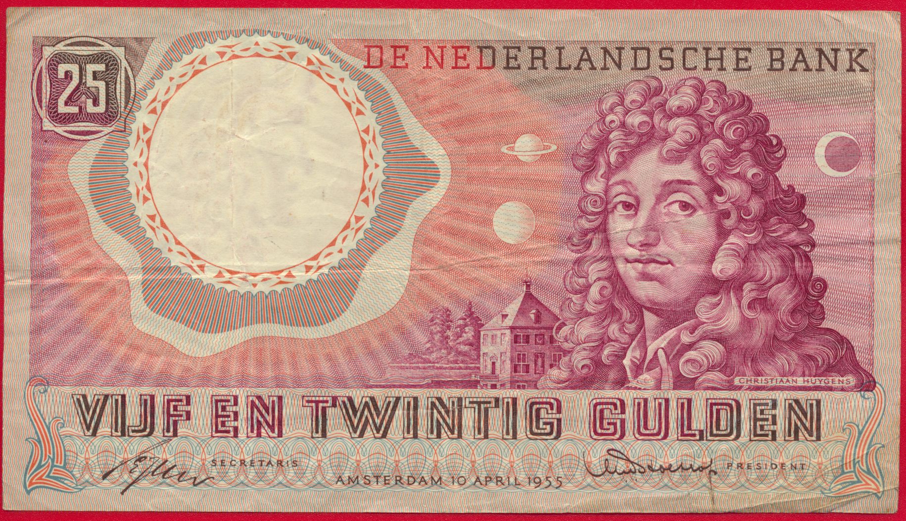 12,00€ : PAYS-BAS - 25 Gulden - 1955 - FDCollector
