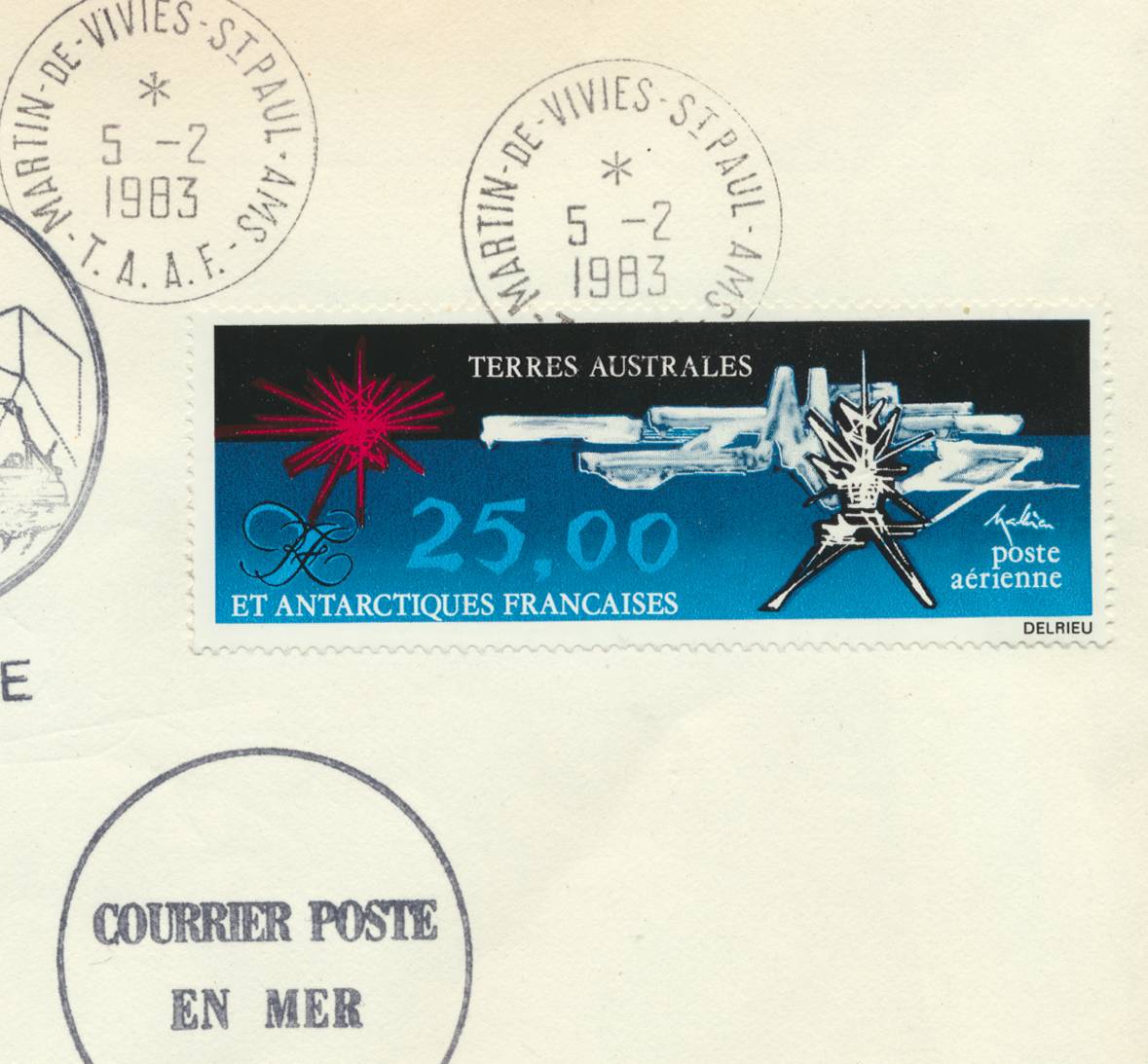 taaf-mettre-martin-vives-25-francs-sapmer-courrier-poste-mer-5-2-1983