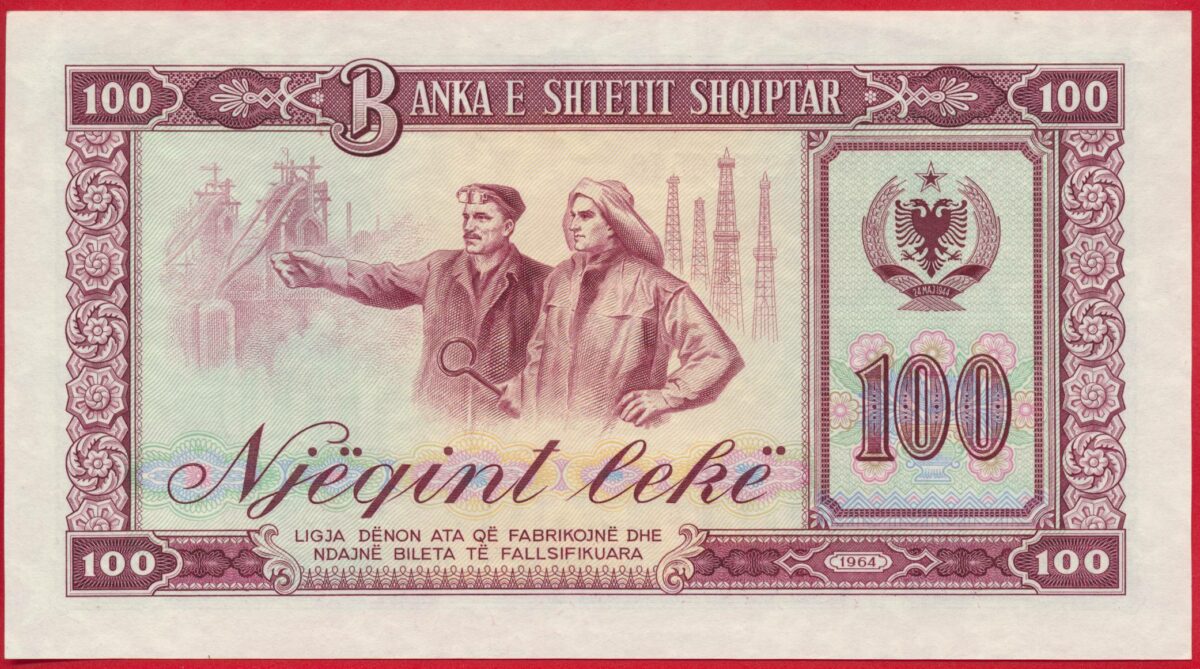 albanie-100-leke-1964-6546