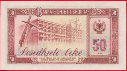 ALBANIE - 50 Lekë - 1964 – Image 2