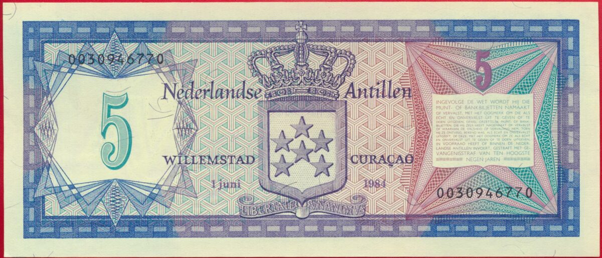 antilles-neerlandaises-5-gulden-1-6-1984-6770-vs