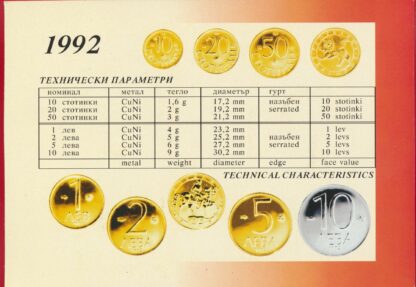 BULGARIE - Set Fleur de Coin - 1992 – Image 4